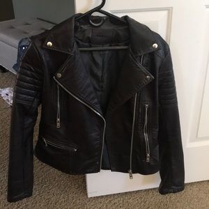 Leather moto jacket
